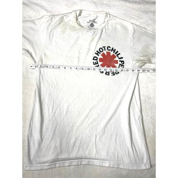 Red Hot Chili Peppers Logo Tee White Size M 2021 - Picture 3 of 6